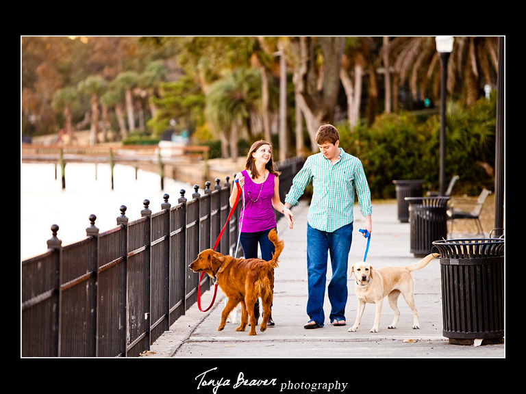 Jacksonville Engagement Photographer; Jacksonville Engagement Photos; Tonya Beaver Photography; Riverside Engagement Pictures; Stockton Park Engagement Pictures; Jacksonville Engagement Pictures with Dogs; 