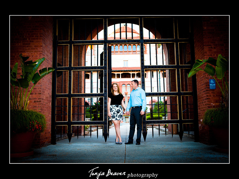 St Augustine Engagement Photographer; St Augustine Engagement Photos; St. Augustine; St. George Street Engagement Pictures; Tonya Beaver Photography; 