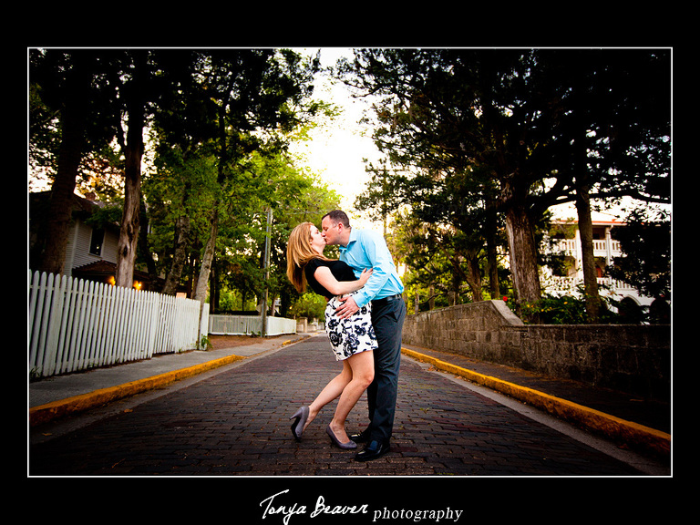 St Augustine Engagement Photographer; St Augustine Engagement Photos; St. Augustine; St. George Street Engagement Pictures; Tonya Beaver Photography; 