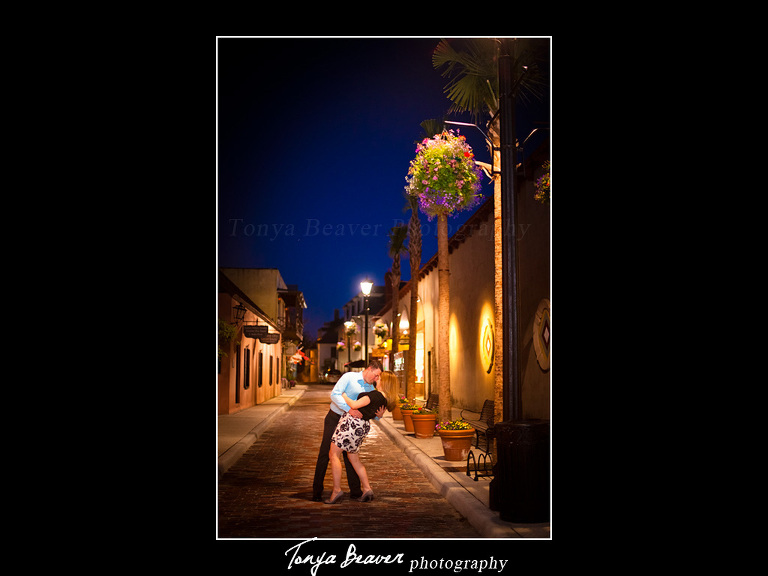 St Augustine Engagement Photographer; St Augustine Engagement Photos; St. Augustine; St. George Street Engagement Pictures; Tonya Beaver Photography; 