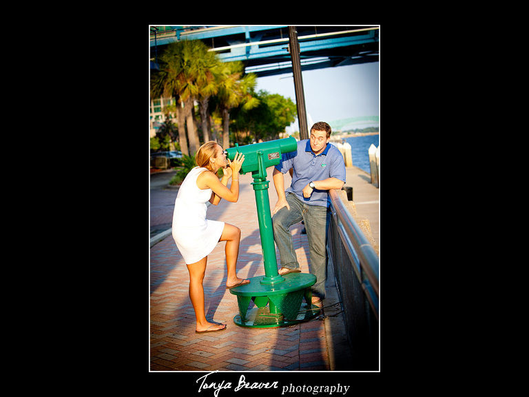 Engagement Bridge Photos, Downtown Jacksonville Engagement Photos; Bridge Engagement Photos; Tonya Beaver Photography; 