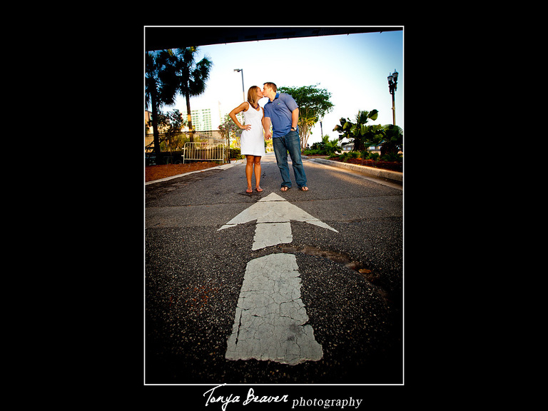 Engagement Bridge Photos, Downtown Jacksonville Engagement Photos; Bridge Engagement Photos; Tonya Beaver Photography; 