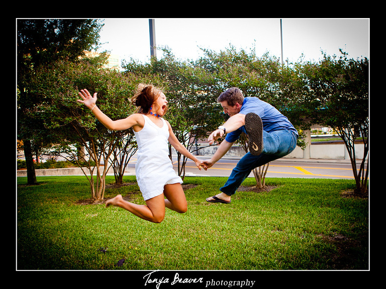 Engagement Bridge Photos, Downtown Jacksonville Engagement Photos; Bridge Engagement Photos; Tonya Beaver Photography; 