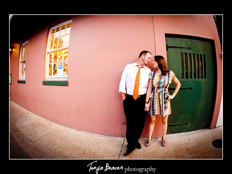 Saint Augustine Engagement Photos;  St. Augustine Engagement Photos; Tonya Beaver Photography; St. George Street Engagement Photos; 
