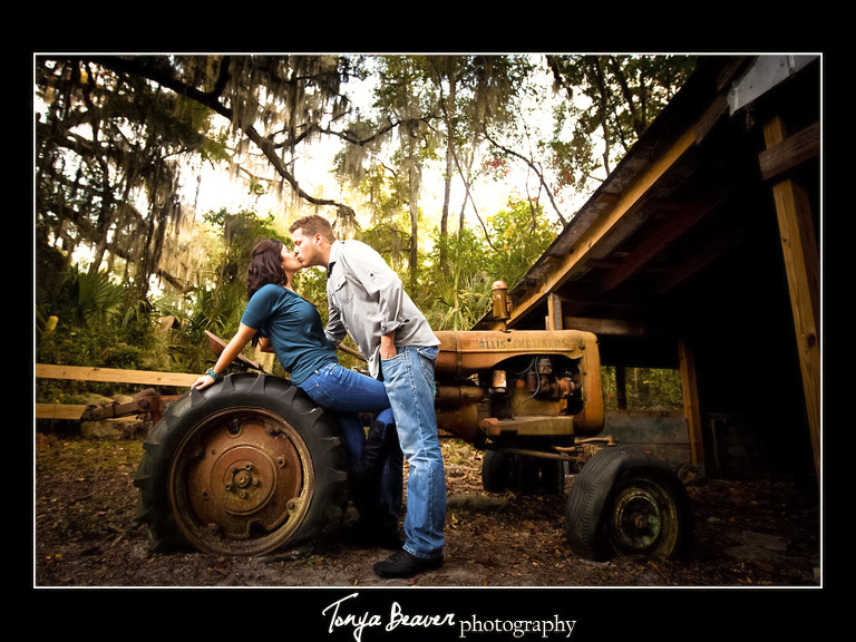 Jacksonville Engagement Photos; Country Engagement Photos; Outdoor Engagement Photos; Woodsy Engagement Photos; Tonya Beaver Photography; 