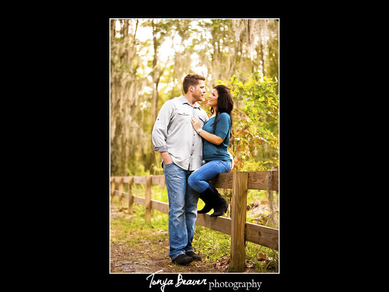 Jacksonville Engagement Photos; Country Engagement Photos; Outdoor Engagement Photos; Woodsy Engagement Photos; Tonya Beaver Photography; 