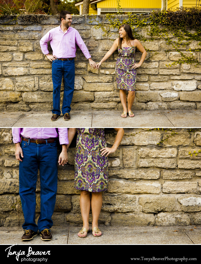 St. Augustine Engagement Photos; St. George Street Engagement Photos; Tonya Beaver Photography; St. George Street Engagement Pictures; 