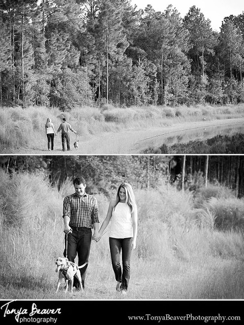 Montgomery Presbyterian Center Engagement Photos; Starke Engagement Photos; Starke Florida Engagement Photos; Camp Montgomery Engagement Photography; Tonya Beaver Photography; Engagement Pictures with Dogs; 