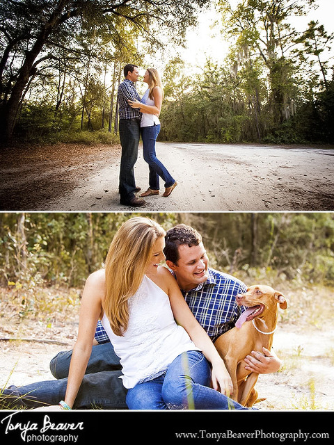 Montgomery Presbyterian Center Engagement Photos; Starke Engagement Photos; Starke Florida Engagement Photos; Camp Montgomery Engagement Photography; Tonya Beaver Photography; Engagement Pictures with Dogs; 