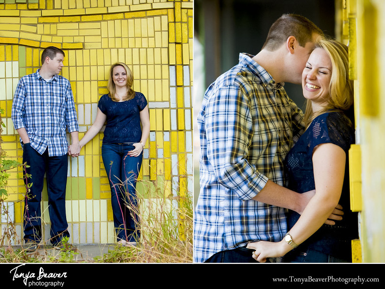 FIRST PRESBYTERIAN CHURCH ENGAGEMENT PHOTOS; DOWNTOWN JACKSONVILLE ENGAGEMENT PHOTOS; TONYA BEAVER PHOTOGRAPHY; 