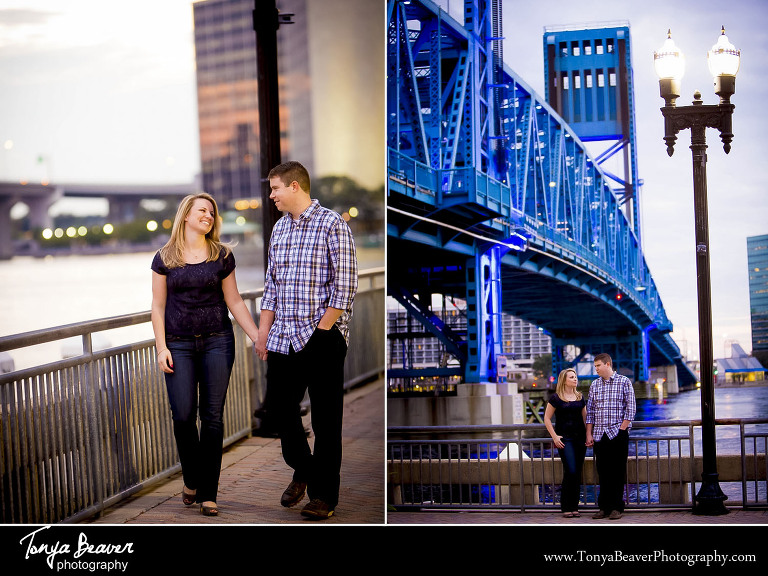 FIRST PRESBYTERIAN CHURCH ENGAGEMENT PHOTOS; DOWNTOWN JACKSONVILLE ENGAGEMENT PHOTOS; TONYA BEAVER PHOTOGRAPHY; 
