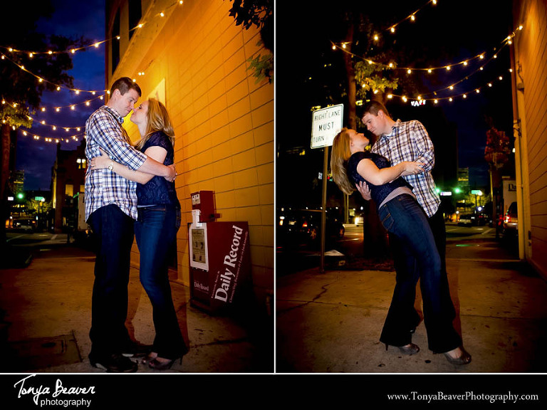 FIRST PRESBYTERIAN CHURCH ENGAGEMENT PHOTOS; DOWNTOWN JACKSONVILLE ENGAGEMENT PHOTOS; TONYA BEAVER PHOTOGRAPHY; 