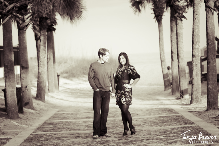 Atlantic Beach Engagement Photos; Holiday Engagement Photos; Beach Engagement Photos; Tonya Beaver Photography; 