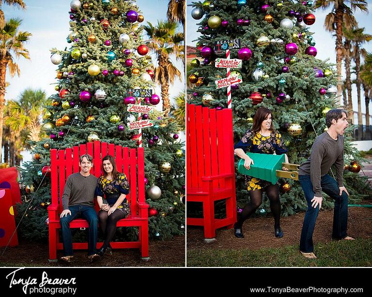 Atlantic Beach Engagement Photos; Holiday Engagement Photos; Beach Engagement Photos; Tonya Beaver Photography; 