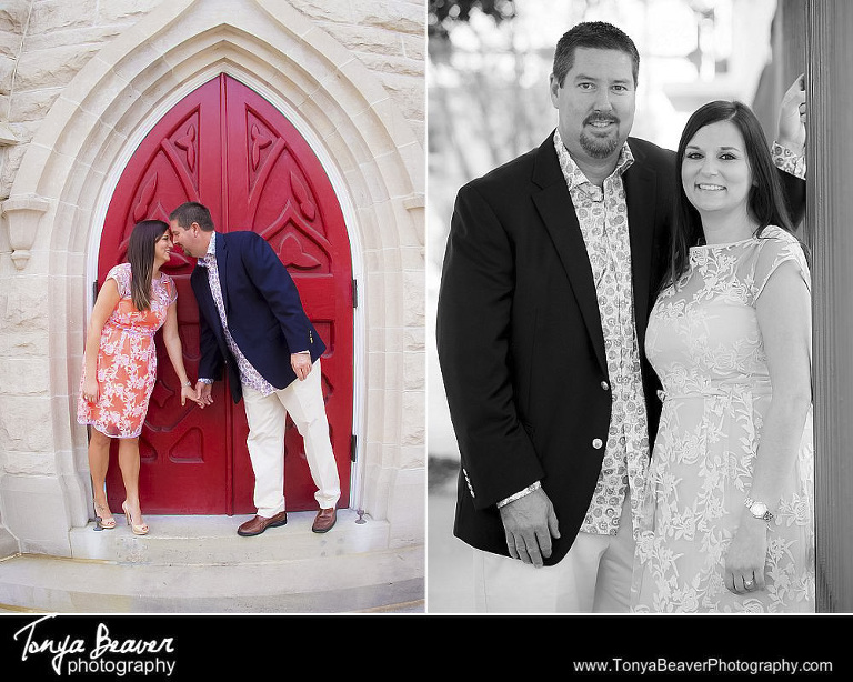 Downtown Jacksonville Engagement Photos; Bedell Building Engagement Photos; Tonya Beaver Photography; FIRST PRESBYTERIAN CHURCH ENGAGEMENT PHOTOS; 