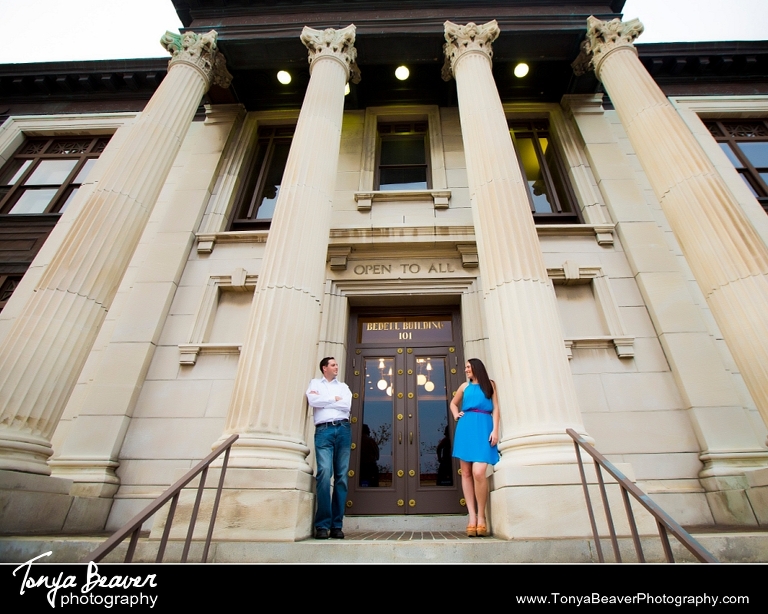 Downtown Jacksonville Engagement Photos; Tonya Beaver Photography; City Engagement Photos; Downtown Engagement Photos; 
