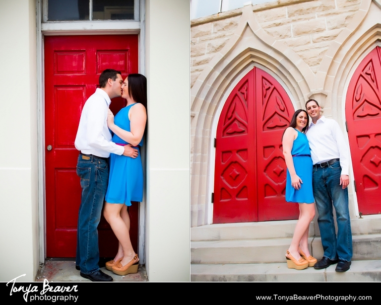 Downtown Jacksonville Engagement Photos; Tonya Beaver Photography; City Engagement Photos; Downtown Engagement Photos; 