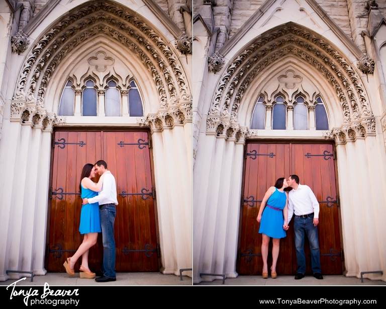 Downtown Jacksonville Engagement Photos; Tonya Beaver Photography; City Engagement Photos; Downtown Engagement Photos; 