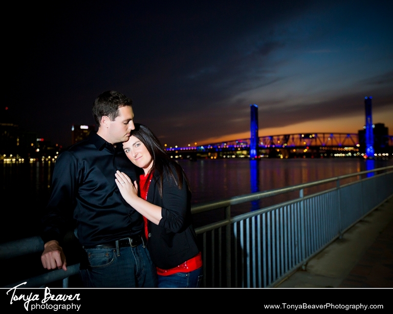 Downtown Jacksonville Engagement Photos; Tonya Beaver Photography; City Engagement Photos; Downtown Engagement Photos; 