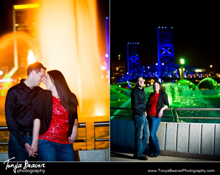 Downtown Jacksonville Engagement Photos; Tonya Beaver Photography; City Engagement Photos; Downtown Engagement Photos; 