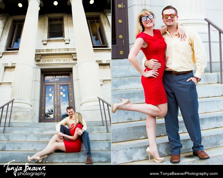 Bedell Building Engagement Photos;  Downtown Jacksonville Engagement Photos, Tonya Beaver Photography; 