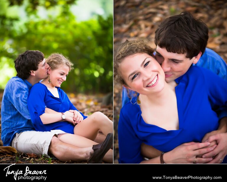 Jacksonville Engagement Photos; Outdoor Engagement Photos; Woodsy Engagement Photos;  Tonya Beaver Photography; 