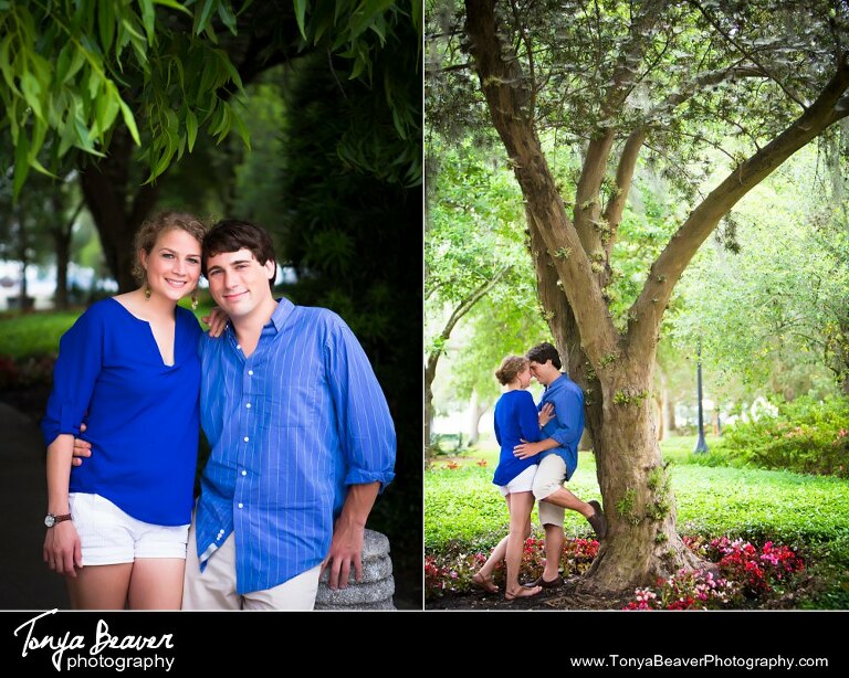 Jacksonville Engagement Photos; Outdoor Engagement Photos; Woodsy Engagement Photos;  Tonya Beaver Photography; 