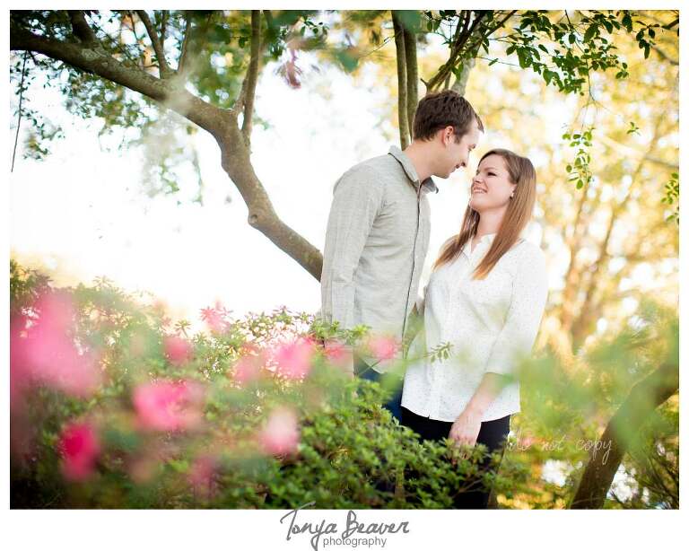 Memorial Park Engagement Photos;  Riverside Engagement Photos; Tonya Beaver Photography;