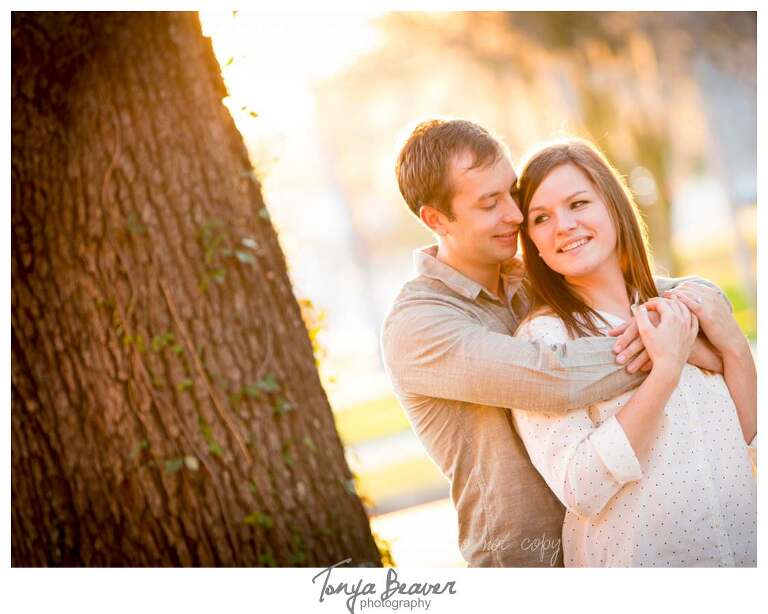 Memorial Park Engagement Photos;  Riverside Engagement Photos; Tonya Beaver Photography;