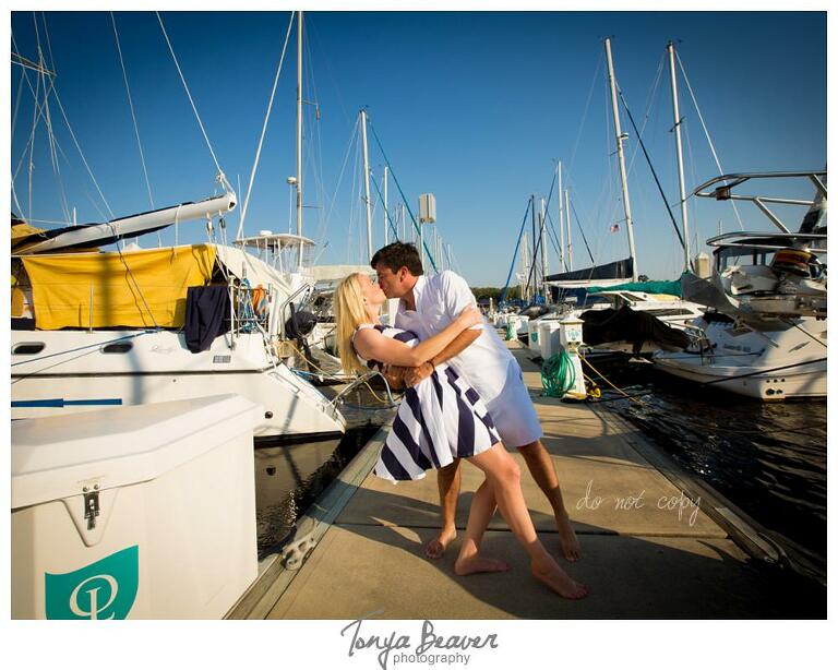 Sunset Sailing Engagement Photos; Sailing Engagement Photos; Western Carolina Sailing Club Engagement Photos; Jacksonville Sailing Engagement Photos; Tonya Beaver Photography; 