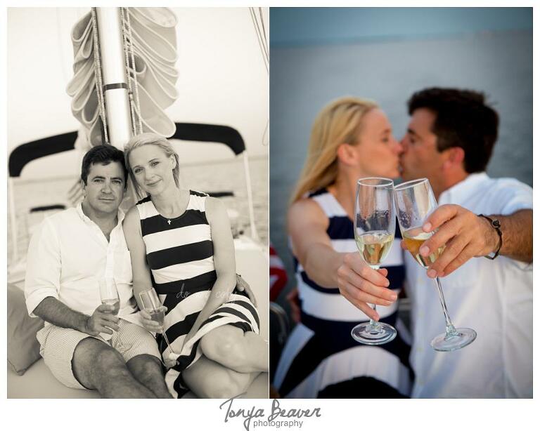 Sunset Sailing Engagement Photos; Sailing Engagement Photos; Western Carolina Sailing Club Engagement Photos; Jacksonville Sailing Engagement Photos; Tonya Beaver Photography; 