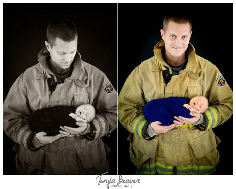 jacksonville newborn photography; jacksonville newborn pictures; firefighter newborn photos; jacksonville beach photographer; tonya beaver photography; 