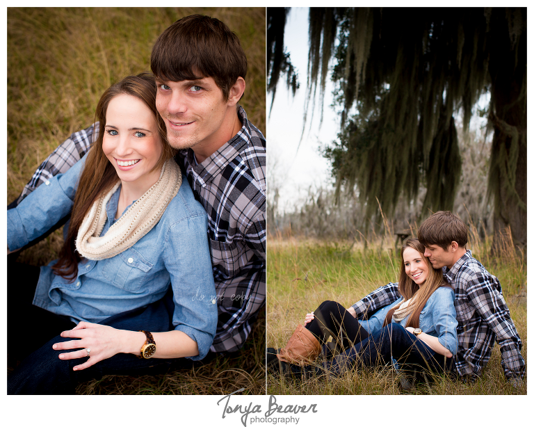 Live Oak Engagement Photos; Rustic Engagement Photos; Country Engagement Photos; Jacksonville Engagement Photos; Tonya Beaver Photography;