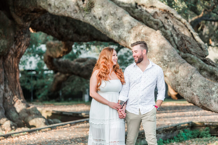 TREATY OAK ENGAGEMENT PHOTOGRAPHY, ALLIE + TRAE