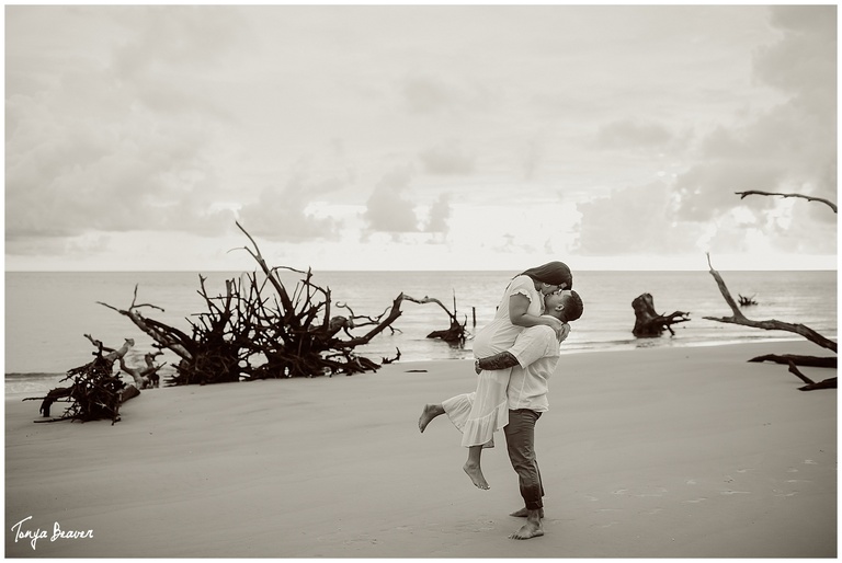 JACKSONVILLE BEACH ENGAGEMENT PHOTOS BY TONYA BEAVER PHOTOGRAPHY ; BONEYARD BEACH ENGAGEMENT PHOTOS BY TONYA BEAVER PHOTOGRAPHY ;  BIG TALBOT ISLAND ENGAGEMENT  PHOTOS BY TONYA BEAVER PHOTOGRAPHY ;