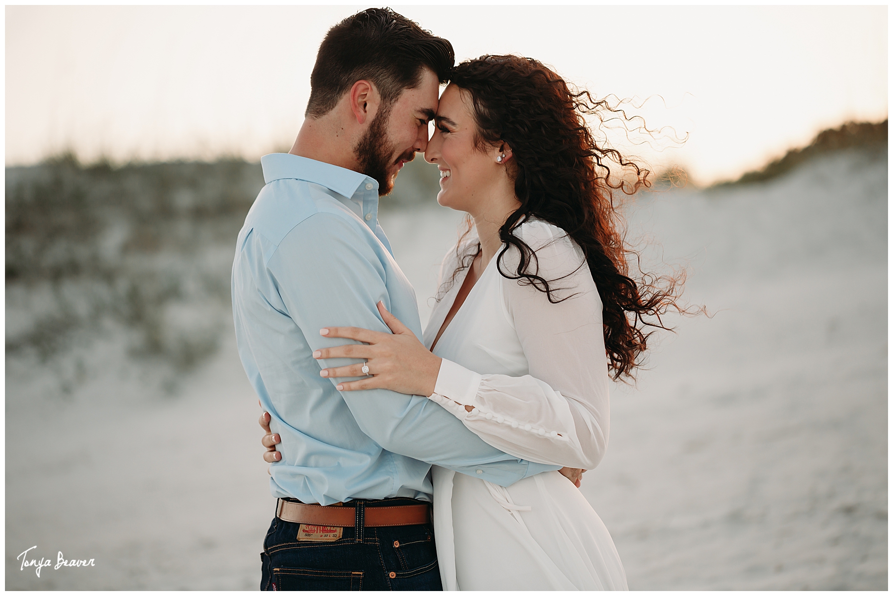 Jacksonville beach engagement photos; Jacksonville engagement photography; Jacksonville engagement photos; Jacksonville engagement pictures; Jacksonville Engagement Portraits; Jacksonville Engagement Session; Jacksonville Engagement Photography; Save the Date; Jacksonville Sunset Engagement Photos; Tonya Beaver Photography; Woodsy Engagement photos; 