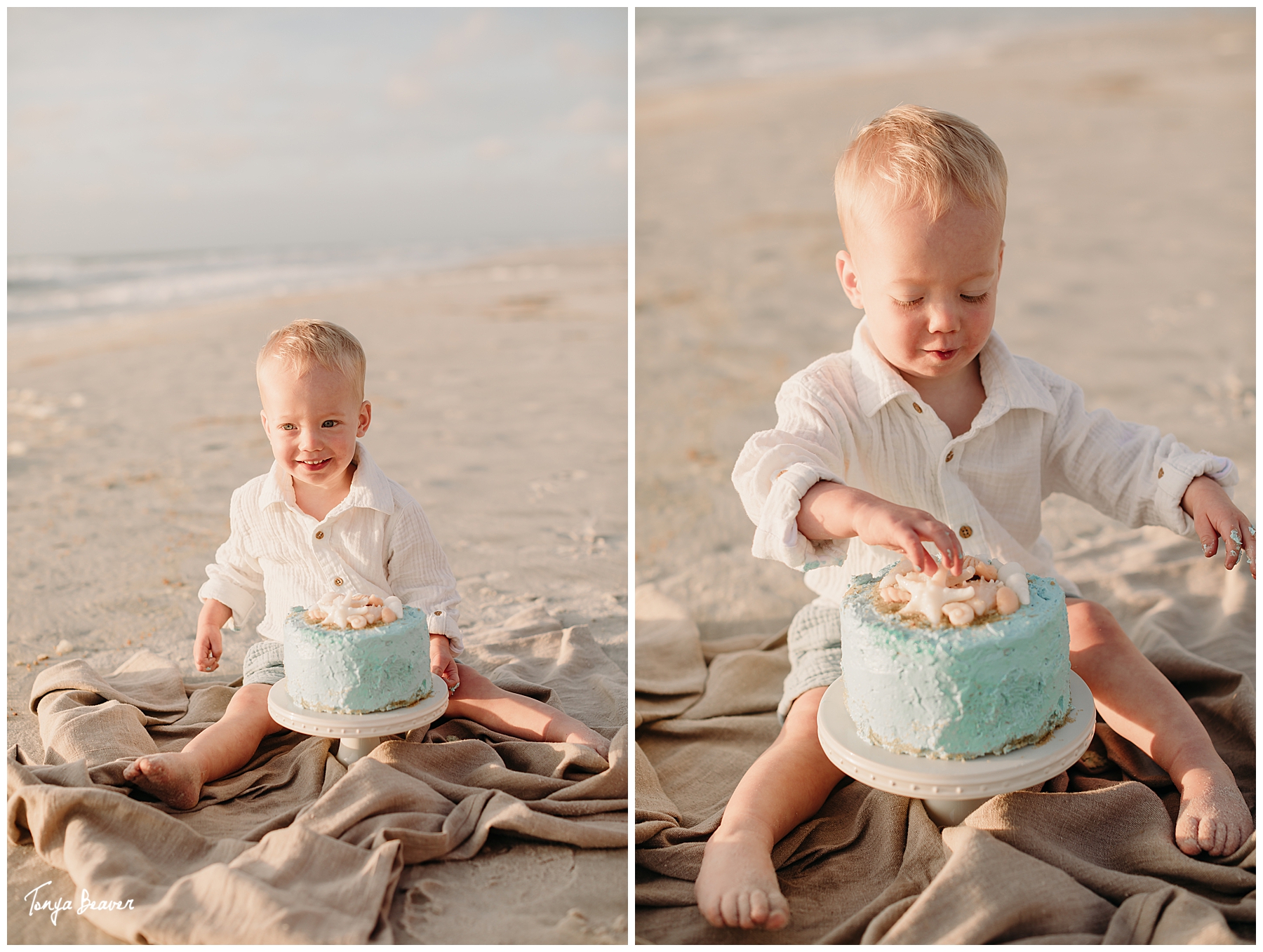 TWO YEAR BIRTHDAY CAKE SMASH ON BEACH; TWO YEAR BIRTHDAY CAKE SMASH ON BEACH PHOTOGRAPHY; TWO YEAR BIRTHDAY CAKE SMASH PHOTOS; TWO YEAR BIRTHDAY CAKE SMASH PHOTOGRAPHER; TWO YEAR BIRTHDAY CAKE SMASH PICTURES;  Milestone Photography; Smash Cake Photography; JACKSONVILLE CAKE SMASH PHOTOGRAPHY; JACKSONVILLE CAKE SMASH PHOTOGRAPHER; JACKSONVILLE CAKE SMASH PHOTOS; JACKSONVILLE CAKE SMASH PICTURES;